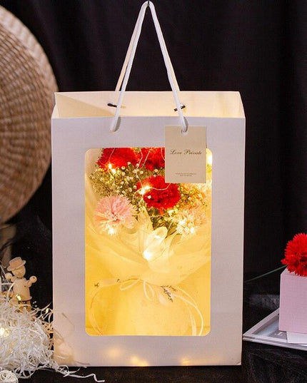 Eternal Blossom: Luxurious Carnation & Gypsophila Dried Flower Gift Set