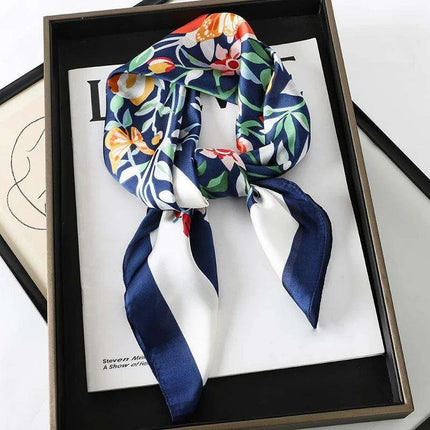 Elegant Leopard Print Silk Scarf - Premium Women's Fashion Accessory