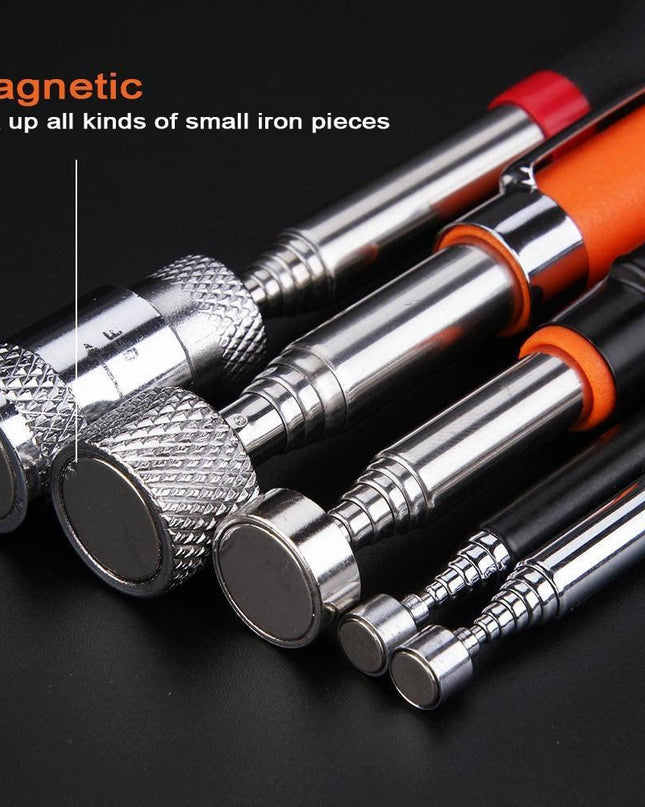 Magnetic Telescopic Picker Tool with Eye-Catching Orange Handle - Perfect for Retrieving Metal Items