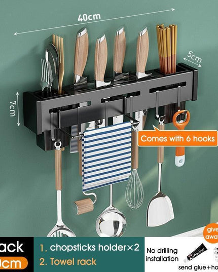 Sleek Customizable Aluminum Kitchen Organizer for Effortless Elegance