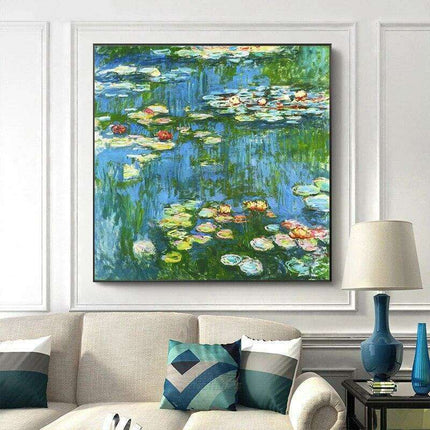Tranquil Water Lilies Custom Canvas Art - Multiple Size Options Available