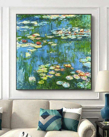 Tranquil Water Lilies Custom Canvas Art - Multiple Size Options Available