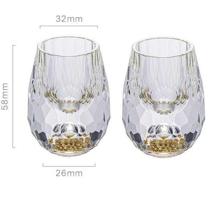 Gold Foil Crystal Glass Cocktail Glasses