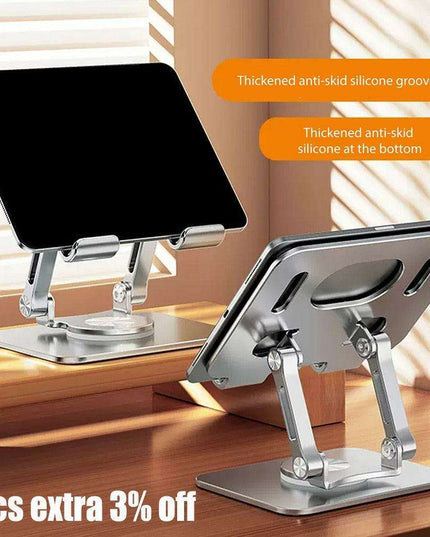 Premium Aluminum 360° Adjustable Stand for Tablets and Phones - Unmatched Comfort and Stability