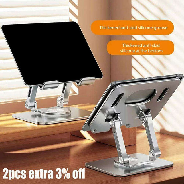 Premium Aluminum 360° Adjustable Stand for Tablets and Phones - Unmatched Comfort and Stability