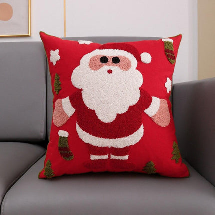 Embroidered Holiday Wreath Decorative Pillow Sham - Festive Home Accent