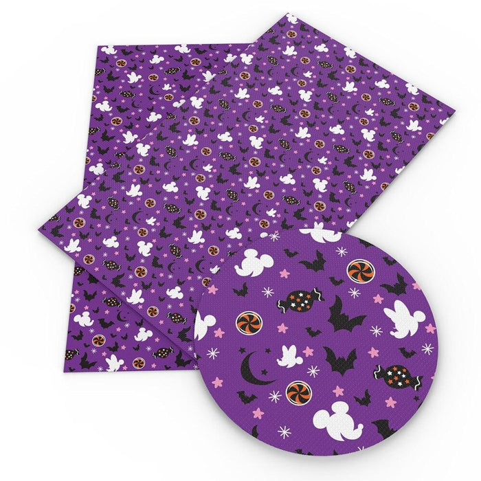Mickey Mouse Halloween Faux Leather Sheets - Inspiring Spooky Crafting Ideas