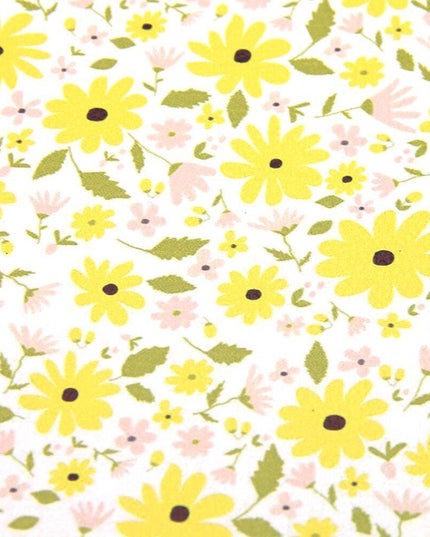 Floral Lychee Blossom Synthetic Leather Crafting Sheet - 20x33cm