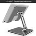 Aluminum Tablet Stand with 360° Rotating Phone Holder for Ultimate Viewing Comfort