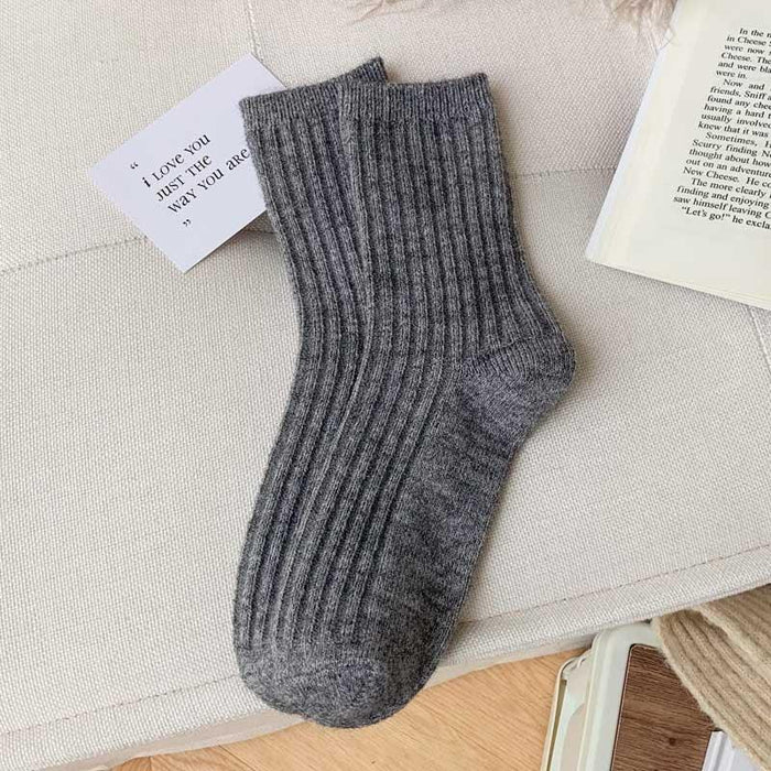 Cozy Cashmere Blend Women's Japanese Fashion Winter Socks