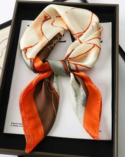 Elegant Leopard Print Silk Scarf - Premium Women's Fashion Accessory