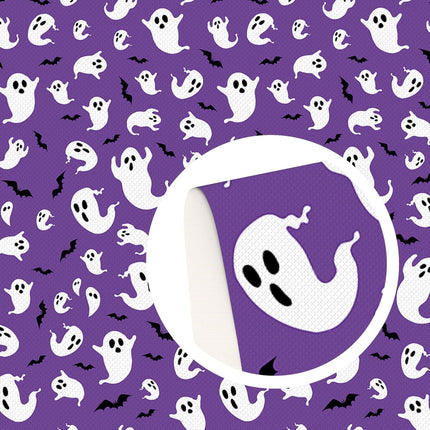 Halloween-Themed Leather Craft Sheets - Ghost & Pumpkin Designs for DIY Projects