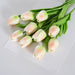 Eternal Elegance: Realistic PU Tulip Artificial Flowers - Vibrant 5-Piece Set for Chic Decor