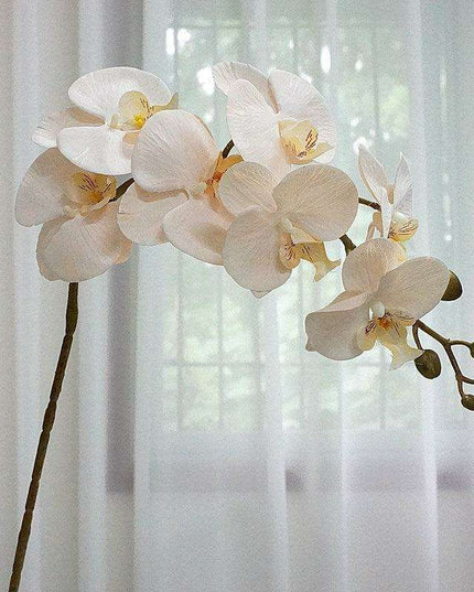 Elegant 7-Head Silk Orchid Arrangement for Seasonal Home Decor
