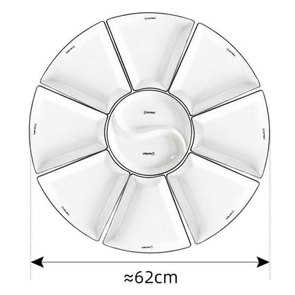 Luxurious 9-Piece Porcelain Dinnerware Collection
