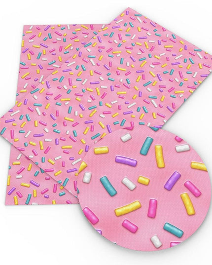 Whimsical Cake Candy Faux Leather Crafting Kit for DIY Accessories and Bags