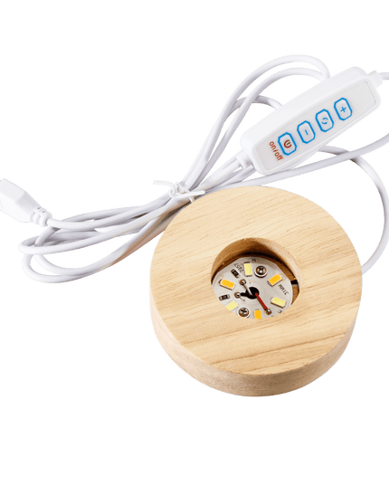 Artistic LED Wooden Nightlight Display Stand for Creative Showcases