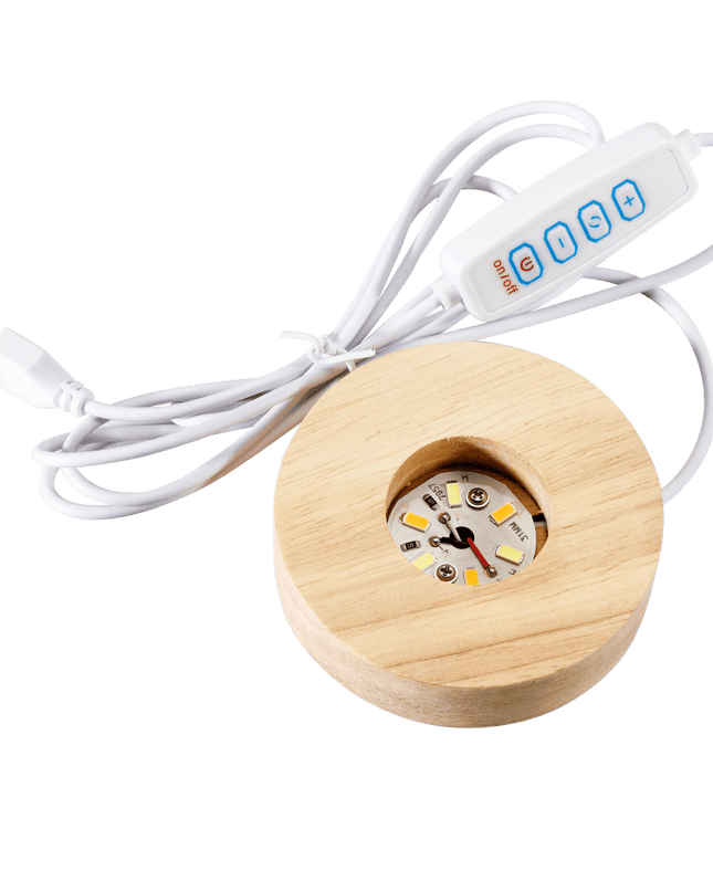 Artistic LED Wooden Nightlight Display Stand for Creative Showcases