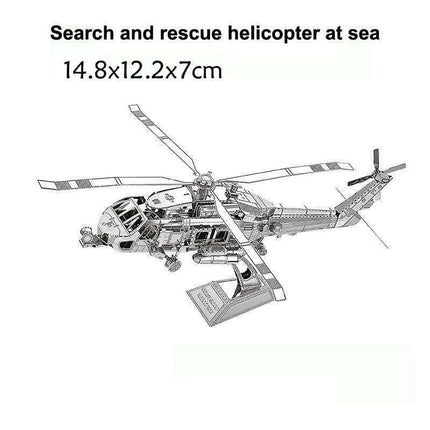 Stainless Steel 3D Jet Fighter Model Construction Set - Engaging DIY Puzzle for All Ages