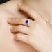 Regal Sapphire Ring: Elegant Gothic-Inspired Hand Jewelry