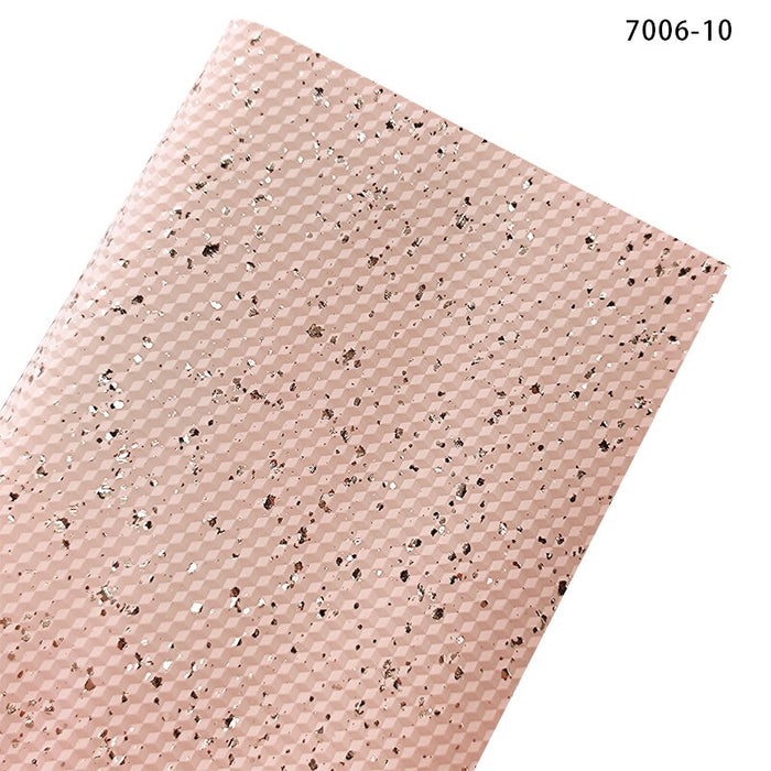 Sparkling Diamond Grain Faux Leather Crafting Sheet - Large Size, Shimmering Texture, 0.8MM Thickness