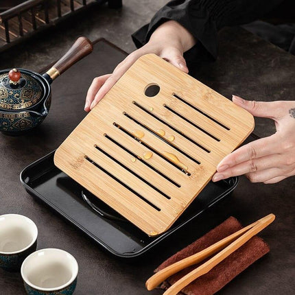 Revolutionary Spinning Porcelain Tea Set for Effortless Brewing