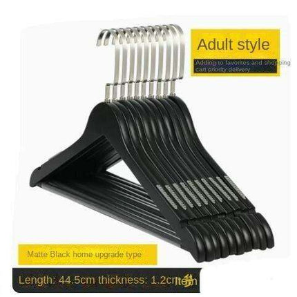 Elegant Black Wooden Hanger Collection for Organized Wardrobe Style