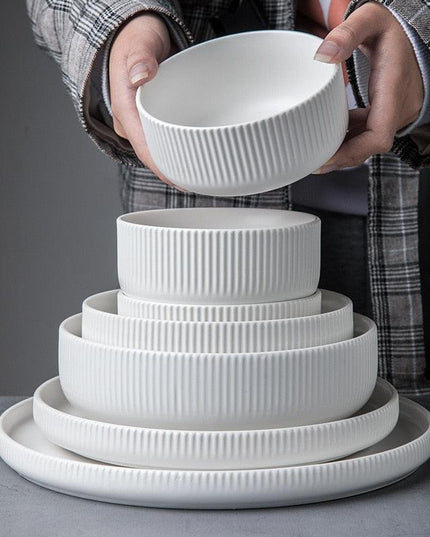 Sleek Japanese-Inspired Matte Glaze Dinnerware Set for Sophisticated Dining