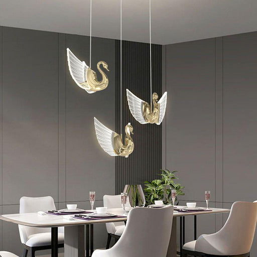 LED Pendant Lamp - Swan Chandeliers for Fashionable Indoor Lighting