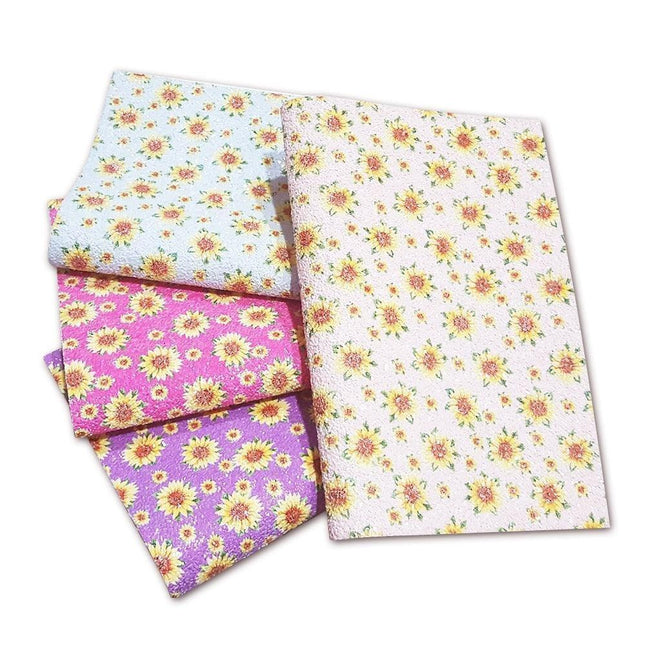 Sunflower Glitter Leather - Creative Crafting Delight