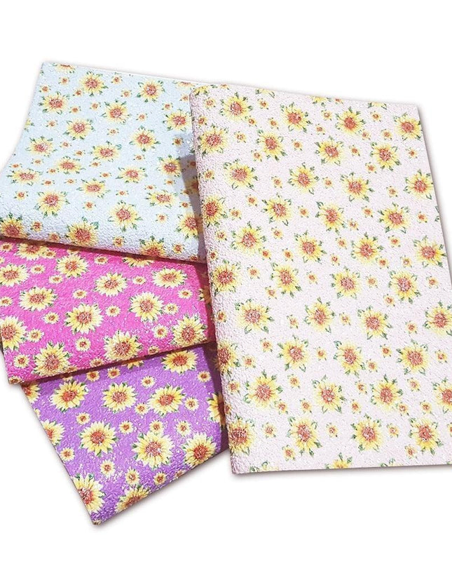 Sunflower Glitter Leather - Creative Crafting Delight
