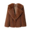 brown fur coat / XXL