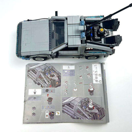 Deluxe Back to the Future Time Machine Building Block Set - Limited Edition for Ages 12+