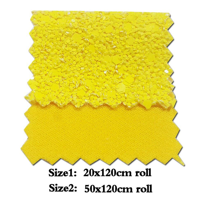 Chunky Glitter Synthetic Leather Fabric Roll: Vibrant DIY Crafting Material