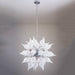 Elegant 32" Adjustable Nordic Glass LED Chandelier with Hand-Blown Glass Accents