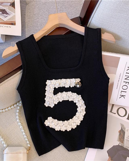 Chic 3D Knit Sleeveless Vest for Modern Women