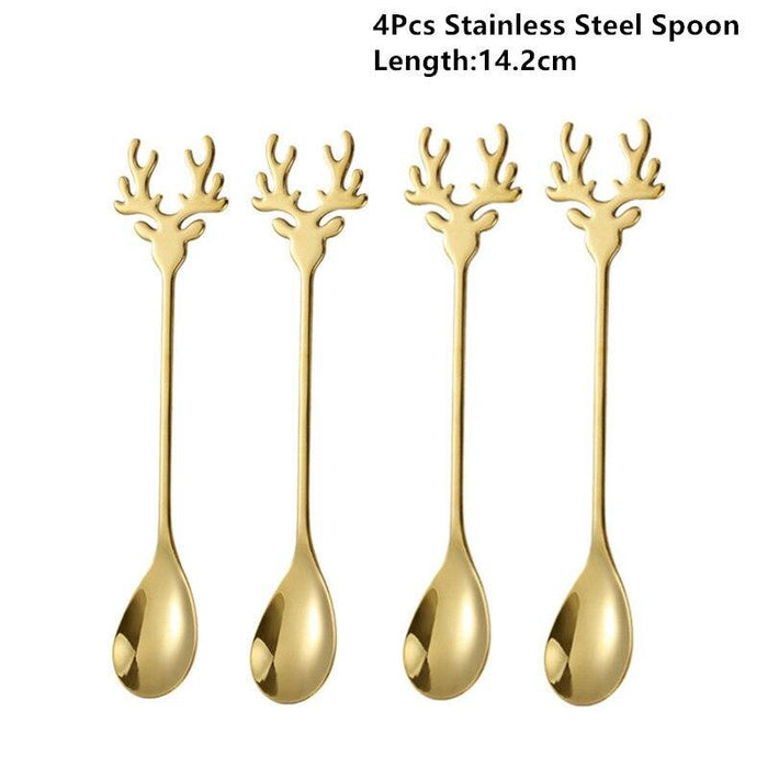 Joyful Holiday Spoon Set for Festive Dining
