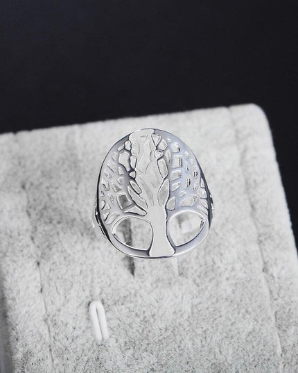 Sterling Silver Tree Rings - Luxurious Unisex Elegance for Every Occasion