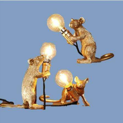 Whimsical Nordic Mouse LED Light - Artistic Home Accent