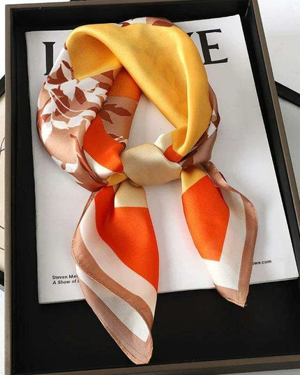 Elegant Leopard Print Silk Scarf - Premium Women's Fashion Accessory