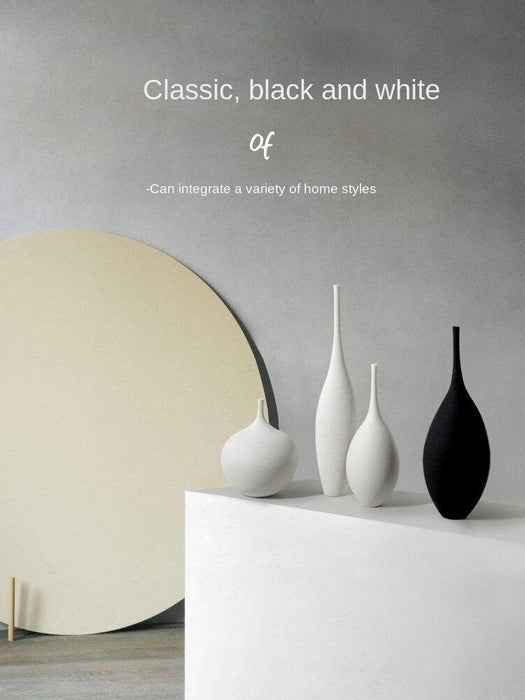 Scandinavian Minimalistic Ceramic Zen Vase for Home Decor