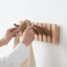 European Beech Wood Wall-Mounted Coat Rack with Sandalwood Accents