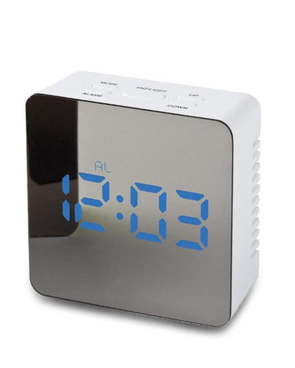 Curved Screen LED Alarm Clock with Temperature Gauge and Custom Snooze Settings - Ideal for Children's Rooms and Contemporary Home Design