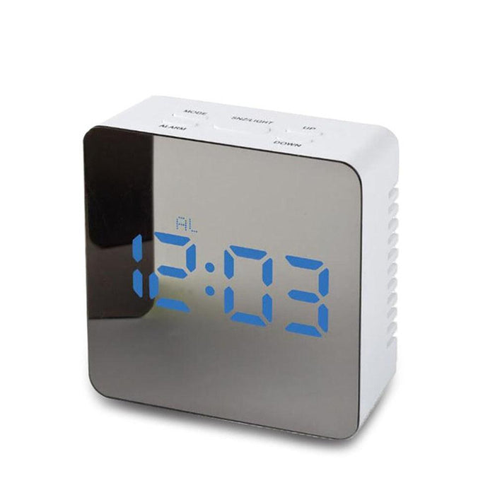Curved LED Digital Alarm Clock with Temperature Display and Snooze Function