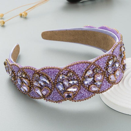 Lavish Purple Glam Headband - Stylish Hair Accessory for Women