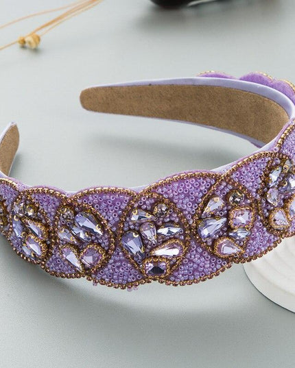 Lavish Purple Glam Headband - Stylish Hair Accessory for Women