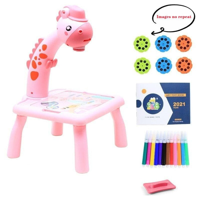 Mini LED Projector Art Kit for Kids - Creative Learning Toy