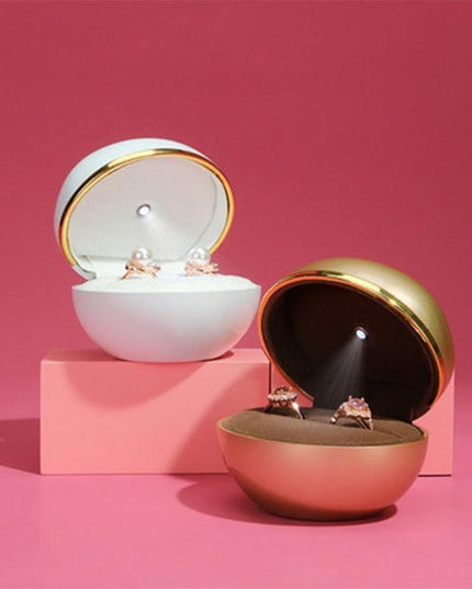Charming LED Egg-Shaped Ring Box for Stunning Jewelry Presentation