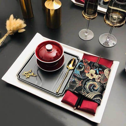 Luxury Botanical Porcelain Dining Set for Elegant Occasions