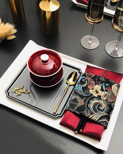 Luxury Botanical Porcelain Dining Set for Elegant Occasions